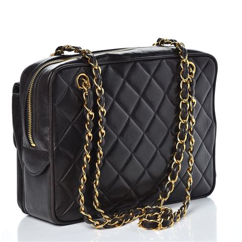 chanel quilted black purse|Chanel shoulder bag black.